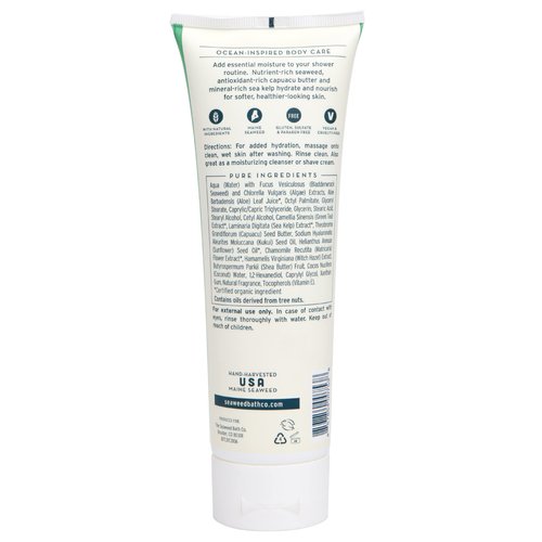 The Seaweed Bath Co. Hydrating In-Shower Body Conditioner, 8 Ounce, Coconut Water Scent, With Natural Bladderwrack Seaweed, Vegan, Paraben Free