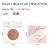 Erinde Shimmer Glitter Eyeshadow Palette, Korean Eye Glitter Makeup, Ultra-Blendable, Sparkle Silver Champagne Gold Eye Shadow, Single Shade Metallic Pigmented Color, 02#