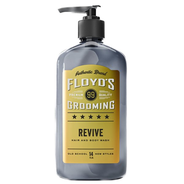Floyd's 99 Revive 3 in 1 Men's Body Wash - Men's Shampoo, Body Wash, & Face Wash All-in One - Triple Action Formula - Moisturizing - 14 oz.