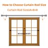 SMODBRODRE 32-48 Inch Nickel Curtain Rod Set With Brackets and Decorative Blackout Metal Rods