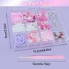 3D Nail Gems Rhinestones Charms Butterfly Star Bowknot Tiny Flower Nail Art Charms Variety Nail Charms Heart Nail Pearls Butterfly Star Cherry Nail Rhinestones Charms for Manicure DIY Accessories