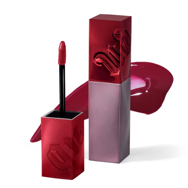 URBAN DECAY Vice Lip Bond Glossy Longwear Liquid Lipstick (Raw Footage - Merlot Red), Transfer-proof, Smudge-proof, Bold Longwear Shades Up to 16HR Wear, Vegan, Cruelty-free - 0.14 fl oz