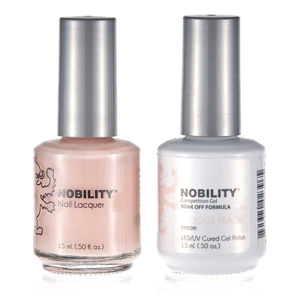LeChat Nobility – Gel Polish & Nail Lacquer Set - Collection 2-5oz (Delicate Peach NBCS078)