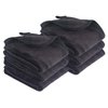 SUNLAND Microfiber Face Makeup Remover Cloths Reusable Facial Cleaning Towel Ultra Soft Washcloths 8inchx16inch Black 6Pack