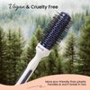 AIMIKE Round Brush for Blow Out - Small Nano Ionic Tech Round Brush, Ceramic Round Brush for Blow Drying, Styling and Boost Volume, Natural Wood Round Hair Brush, One Piece Design - 1.4 Inch/35mm