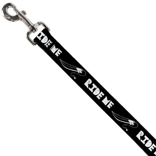 Dog Leash Ride Me Surfboard Black White 4 Feet Long 1.5 Inch Wide