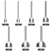 Caydo 7 Pieces Leather Craft Tools Half-Round Punch Arc-Shaped Leather Edge Cutter Punch for Crafting Strap Belt, Wallet and Bag DIY Handwork 10-40mm