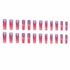 MISUD Extra Long Press on Nails Square Fake Nails Glossy Glue on Nails Squoval Acrylic Nails Pink Purple Ombre Artificial Nails White Flower Stick on False Nails with Bling Glitter Design 24 pcs