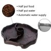 Tfwadmx Reptile Water Bottle, Turtle Food and Water Bowl Automatic Feeders Waterer Tortoise Dispenser Bottle Feeding Dish for Lizard Chameleon