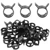 Rierdge 20 Pcs 3/8 Inch ID Spring Band Type Clamps, 10mm Fuel Hose Clamps Fasteners, Black Spring Hose Clip for Fuel Hose Line Water Pipe Air Tube Hose