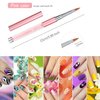 Honoson 5 Pieces Acrylic Nail Brush Set UV Gel 3D Nail Brushes Salon Using Acrylic Manicure Brush, Size 4, 6, 8, 10, 12