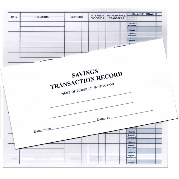 Savings Transaction Record Register (10 Registers)