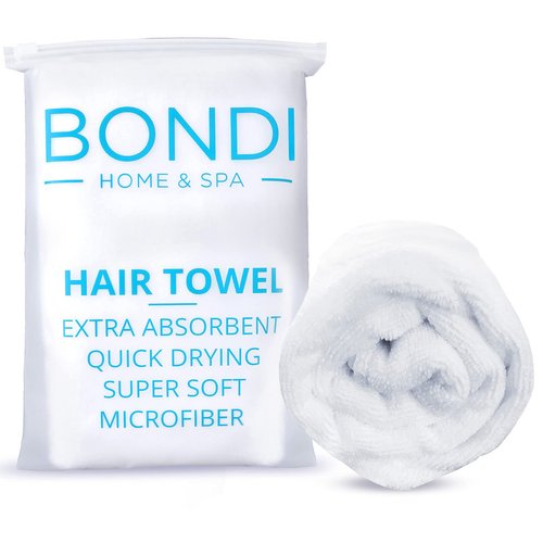 Bondi SPA Microfiber Hair Towel – Dries Hair 50% Faster - Anti-Frizz Hair Drying Towel - Perfect for Long, Thick or Curly Hair - XL (42 x 22) - Soft & Absorbent