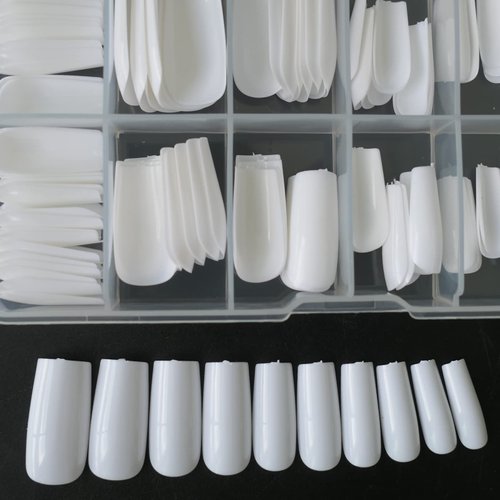 Lifextol 120pc Square Press on Nails Medium Long Ballerina Fake Nail Full Cover Artificia Acrylic False Nail Art Square Fingernails for Beginner Women and Girls Manicure(White）