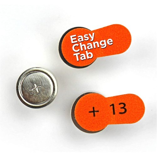 Powermax Size 13 Hearing Aid Batteries, Orange Tab, 64 Count