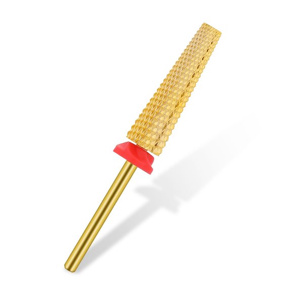 Qianyu Long Tungsten Nail Drill Bits Tapered Drills Files Professional Two-Way Rotate Advanced Safety Nail Bits Acrylic Fast Remover Bits for Cuticle Manicures Pedicure Polishing Home Salon Accessory