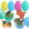 ZOHANINDL 5.12" Dinosaur Egg Toy 4Pack, Exquisitely Carved Dinosaur Figures, Dinosaur Collectibles, Easter Eggs, Suitable for Boys and Girls and Dinosaur Party Supplies
