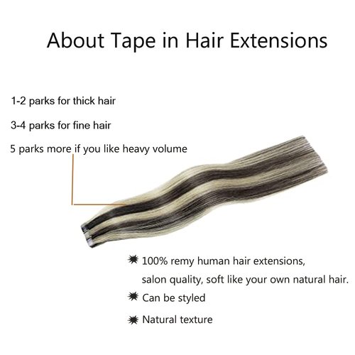 Blonde Hair Extensions 100% Remy Human Hair Extensions 22Inch 60g 20pcs/pack Highlight Silky Straight Seamless PU Skin Weft Glue in Human Extensions