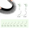 NATUHANA W Shaped Clover Eyelashes Extension 4D Premade Fans 0.07mm D Curl 8-14 Mixed Tray Volume Lash Cluster W Lashes Supplies Automatic Blooming Flower Lash Extensions（4D black; 0.07 D,8-14 MIX）