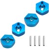 4Pcs ShareGoo Metal Wheel Hex Hubs Mount Adapter with Pins Upgrade Parts Compatible with Wltoys 12428 12423 Feiyue FY-03/04/05 1/12 RC Car Rock Crawler