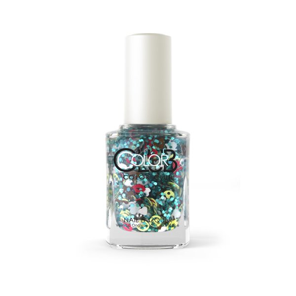 Color Club Nail Lacquer Nailmoji, Holographic Glitter Bae, 0.5 Fluid Ounce