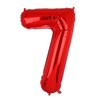 40 Inch 7 Red Number Balloons Mylar Foil Helium Digital Balloons Baby Shower 7th Birthday Party Decor Supplies