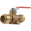 SharkBite 3/4 Inch Ball Valve with Drain Vent and Mounting Bracket, Push to Connect Brass Plumbing Fitting, PEX Pipe, Copper, CPVC, PE-RT, HDPE, 24616-0000LFA