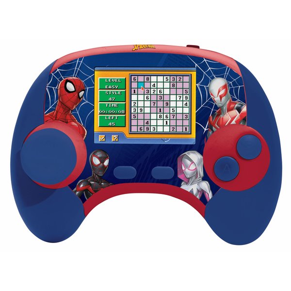 LEXiBOOK - Spiderman - Power Console®, Bilingual Spanish/English Educational Game Console with 100 Activities, JCG100SPi2