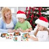 D24TIME Winter Christmas Craft Kit 24pcs DIY Christmas Tree Ornament Christmas Gingerbread House Craft Sticker Make Your Own Christmas Crafts Project for Home Classroom School Game Activities
