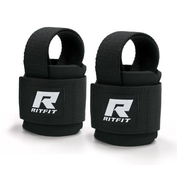 RitFit Wrist Wraps, Wrist Straps for Weightlifting, Wrist Support for Working Out, Bodybuilding, MMA, Powerlifting, Strength Training, Men & Women, Black