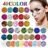 40 Colors Body Glitter, Face Glitter, Makeup Section Glitter Gel, Daylight Gel and Glow in The Dark Glitter Gel for Body, Face,Hair, Eyeshadow, Glitter for Festival, Rave, Party