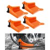 BYERNAUTO Car Hose Guide 4PCS, Hose Guide for Car Wash Detail, Tire Hose Roller Preventing Pressure Washer Hose from Stuck and Snagging Car Wash Tool for SUV Pickup Truck RV ATV Motorcycle (Orange)