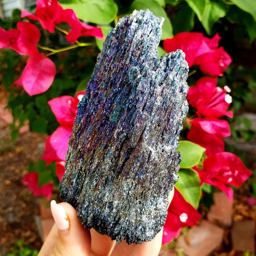 Carborundum Silicon Carbide Rainbow Mineral Specimen - Crystal Healing Reiki Stone Metaphysical Free Formed Chakra - carborundum - Piece #108