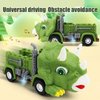 Deserthome Dinosaur Truck Toys for Kids, Stair Climbing Dinosaur Track Toy Car, Dinosaur Car Carrier Truck Toy with 3 Dinosaurs,Toddler Birthday Gifts with Music & Lights for 3 4 5 Year Old Boys