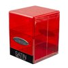 Ultra PRO - Satin Cube 100+ Standard Size Card Deck Box (Red Glitter) - Protect Your Gaming Cards, Sports Cards or Collectible Cards In Ultra Pro's Stylish Glitter Deck Box
