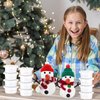 CIEOVO 12 Set Christmas Snowman DIY Craft Kits Build Snowman DIY Craft Snowman Making Accessories for Winter Holiday Christmas Party Supplies Stuffers Xmas Gift