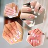 40 Sheets French Manicure Nail Stickers French Nail Tips Guides Self-Adhesive Nail Art Stickers French TipTool Nail Stickers Nail Line Guide for DIY Decoration Stencil Tools