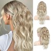 donttwa Curly Ponytail Extension, 18 inch Claw Clip Drawstring Ponytails Hair Extensions for Women, Long Wavy Multi Layered Synthetic Natural Hairpiece for Daily Party (Dark Blonde)