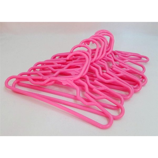 Doll Hangers Set of 12 Plastic Hangers Pink for 18 inch Doll Clothes