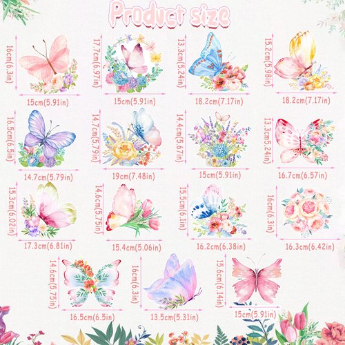 35 Pcs Butterfly Hanging Swirl Decor,15 Set Watercolor Purple Pink Butterfly Flower Swirls Foil Ceiling Streamers for Girls Baby Shower Birthday Summer Themed Wedding Party Supplies Decoration (Pink)