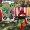Bags Garbage Truck Trash Trucks Toss Games Banner Backdrop Waste Management Recycling Bin Throw Rubbish into the Garbage Theme Decor Decorations for Boy Girl Birthday Party Baby Shower Supplies Gift