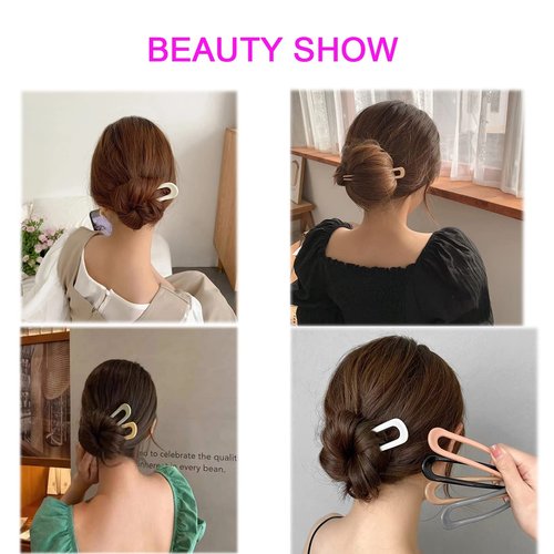 8 Pack French Style U Shaped Hair Pins for Women Girls Hairstyle Accessories