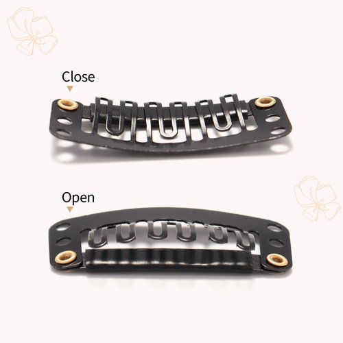 6-Tooth U-Shape Hair Extension Clip,Black hair extensions clip in 50pcs,For wigs