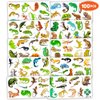 100 PCS Gecko Lizard Temporary Tattoos Themed Birthday Party Decorations Supplies Favors Decor Cute Leopard Reptile Chameleon Tattoo Stickers Gifts For Game Kids Boys Girls Classroom School Prizes