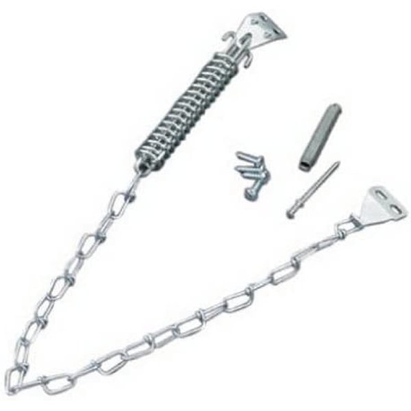 Wright Products V11 Steel Screen and Storm Door Chain Stop-Absorbs Shock from Wind, Zinc