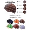 WTHCOS Dark Purple Long Curly Wavy Hair Wig for Women With Bangs Purple Wig Heat Resistant Synthetic Hair Wigs for Daily Use Cosplay Wig With Wig Cap