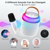 Kids Karaoke Machine, Portable Bluetooth Speaker with 2 Wireless Microphones, Dynamic Lights Karaoke Machine for Kids, Birthday Party Home, Outdoor(White)