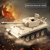 WW2 Panther Medium Tank & RSO Tractor Vehicle Building Blocks, Compatible with Lego Military Set, Great Army Gift for Kids and Teens Over 8 Years Old (1078 Pieces)