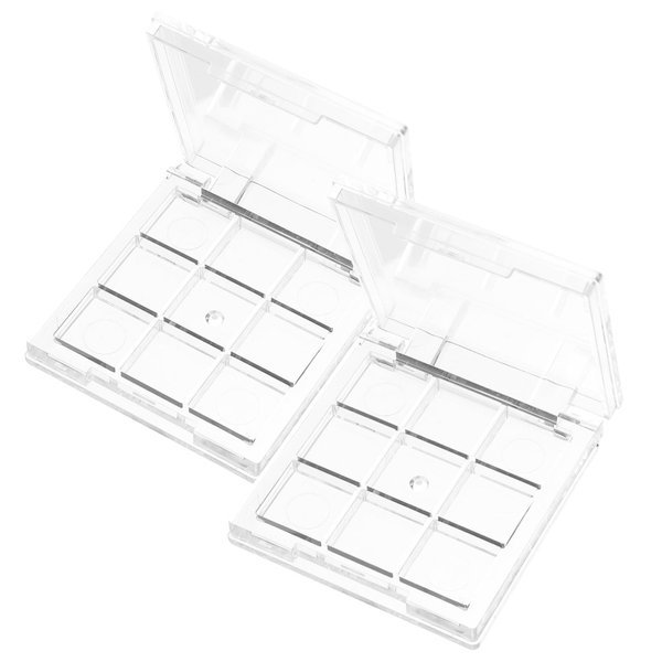 Ipetboom 2pcs Empty Lipstick Palette Clear Lipstick Case Mini Highlighters Cross Body Bag Portable Makeup Organizer Storage Cases Sample Eye Shadow Plastic Empty Bracket Travel