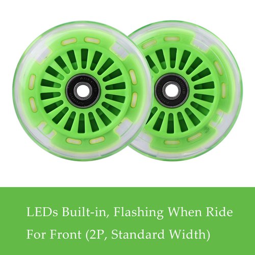 Wiggle Car Polyurethane Replacement Wheels Set Upgrade for Ride-on Toys (Light Green)
